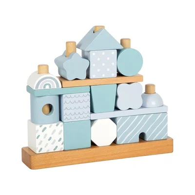Small Foot Stacking House, pastel blue