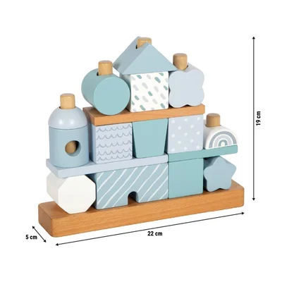 Small Foot Stacking House, pastel blue