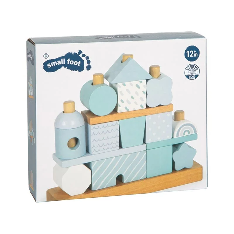 Small Foot Stacking House, pastel blue