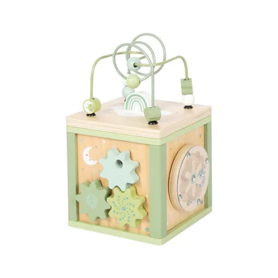 Small Foot Куб, дидактичен, дървен, 15 х 15 х 25 cm, зелен