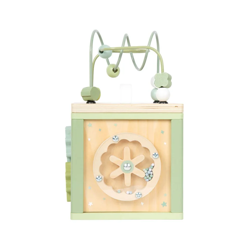 Small Foot Куб, дидактичен, дървен, 15 х 15 х 25 cm, зелен