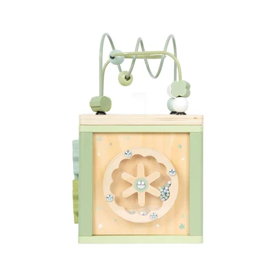Small Foot Куб, дидактичен, дървен, 15 х 15 х 25 cm, зелен