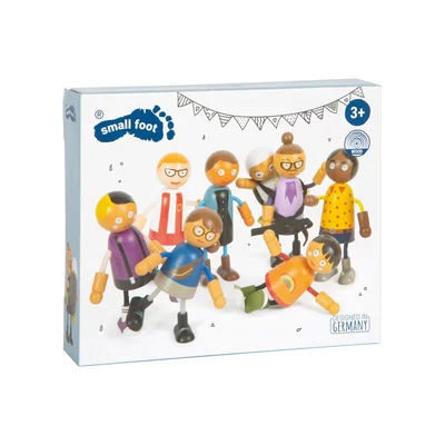 Small Foot Dolls family with baby, wooden, 8 pcs