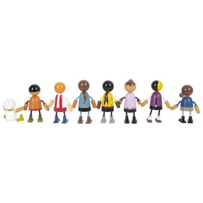 Small Foot Dolls family with baby, wooden, 8 pcs