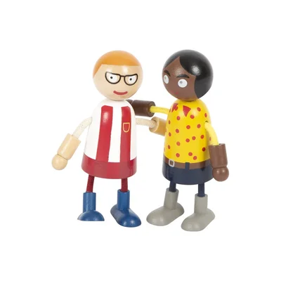 Small Foot Dolls family with baby, wooden, 8 pcs