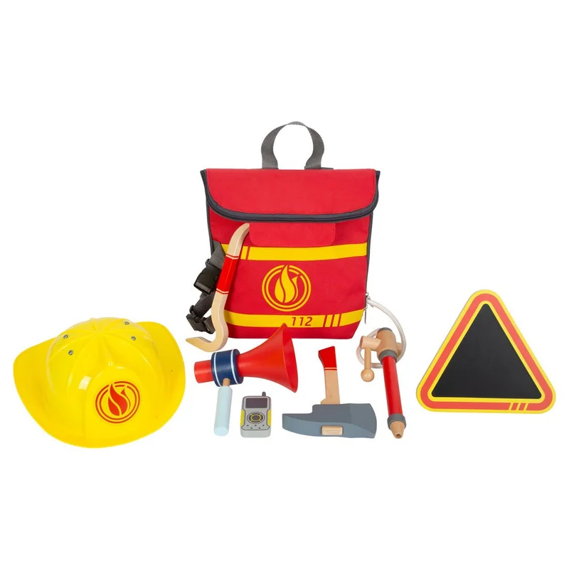 Small Foot Firefighter set, children’s, in backpack, wooden