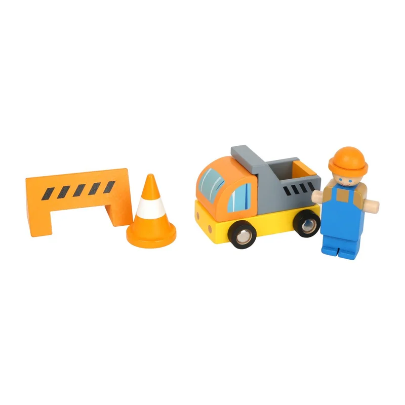 Small Foot Construction Crane with accessories, wooden