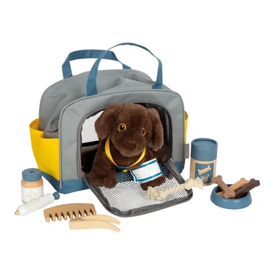 Small Foot Puppy with carrying bag, with included care accessories