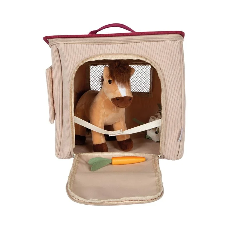Small Foot Horse with Stable and Accessories Set, in bag