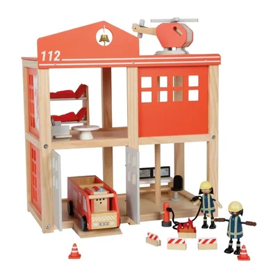 Small Foot Fire Station, with accessories, large, 45 х 25 х 50 cm
