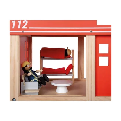 Small Foot Fire Station, with accessories, large, 45 х 25 х 50 cm