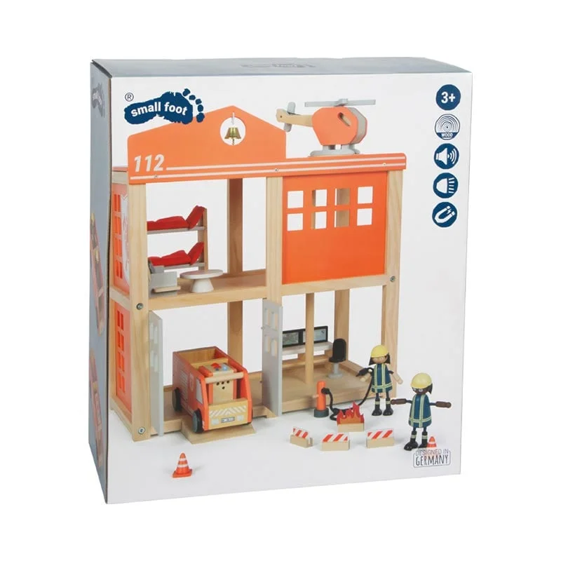 Small Foot Fire Station, with accessories, large, 45 х 25 х 50 cm