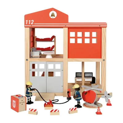Small Foot Fire Station, with accessories, large, 45 х 25 х 50 cm