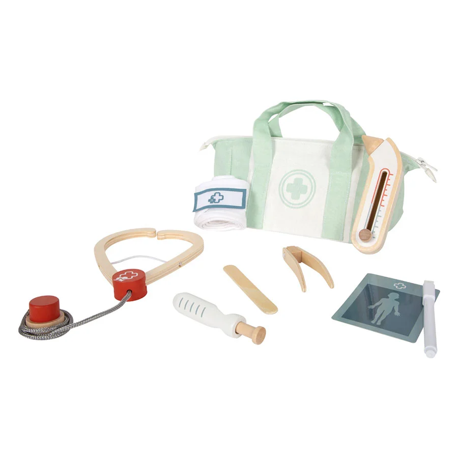 SMALL FOOT DOCTOR'S BAG SET GREEN