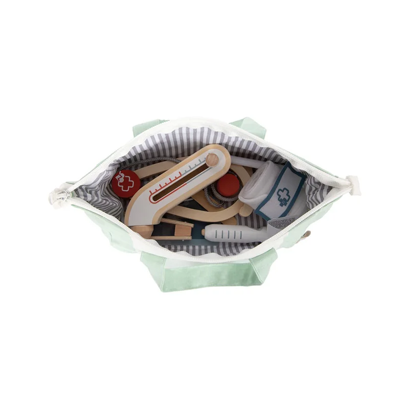 SMALL FOOT DOCTOR'S BAG SET GREEN