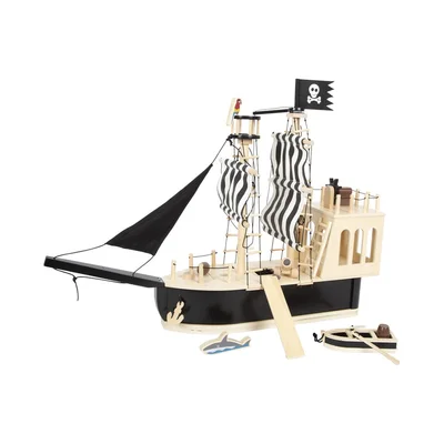 Small Foot Pirate ship, wooden, 77 x 18 x 58 cm