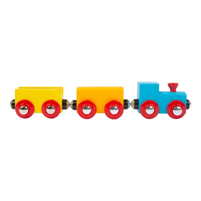 Small Foot Train with rails, wooden, 45 x 60 x 9.5 cm, 40 pieces