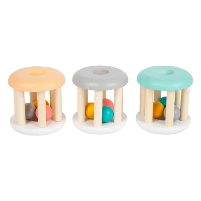 Small Foot Set of baby rattles, wooden, 3 pieces