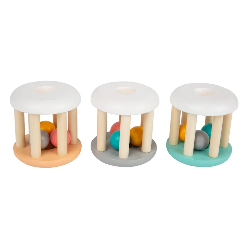 Small Foot Set of baby rattles, wooden, 3 pieces
