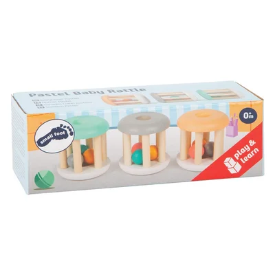 Small Foot Set of baby rattles, wooden, 3 pieces