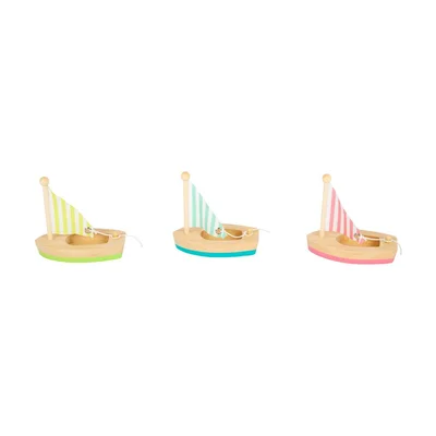 Small Foot Sailing boat toy, for water, wooden, 3 pieces