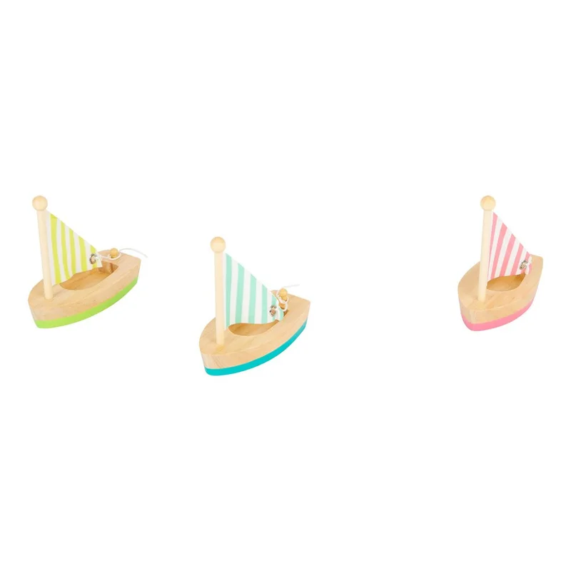 Small Foot Sailing boat toy, for water, wooden, 3 pieces