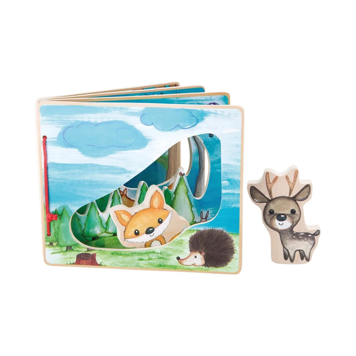 Small Foot Interactive book Forest, wooden