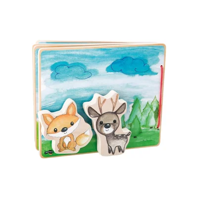 Small Foot Interactive book Forest, wooden