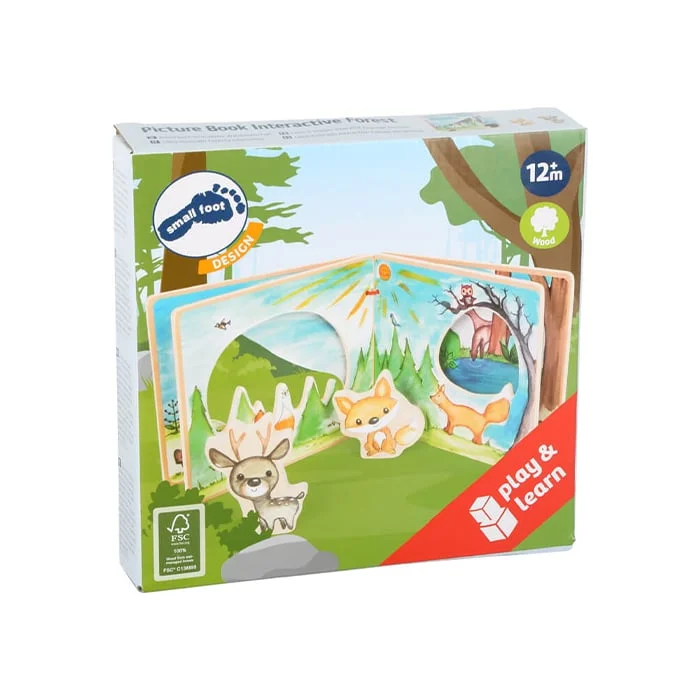 Small Foot Interactive book Forest, wooden