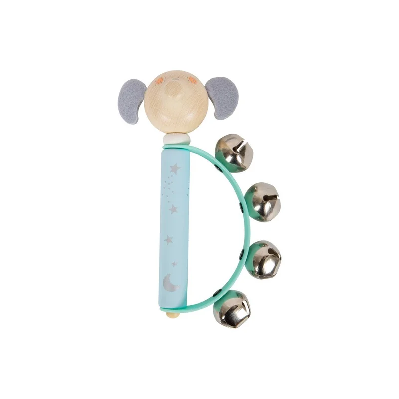 Small Foot Display with baby rattles, 6 pcs