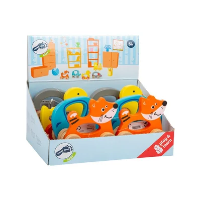 Small Foot Display with baby push toys, 8 pcs