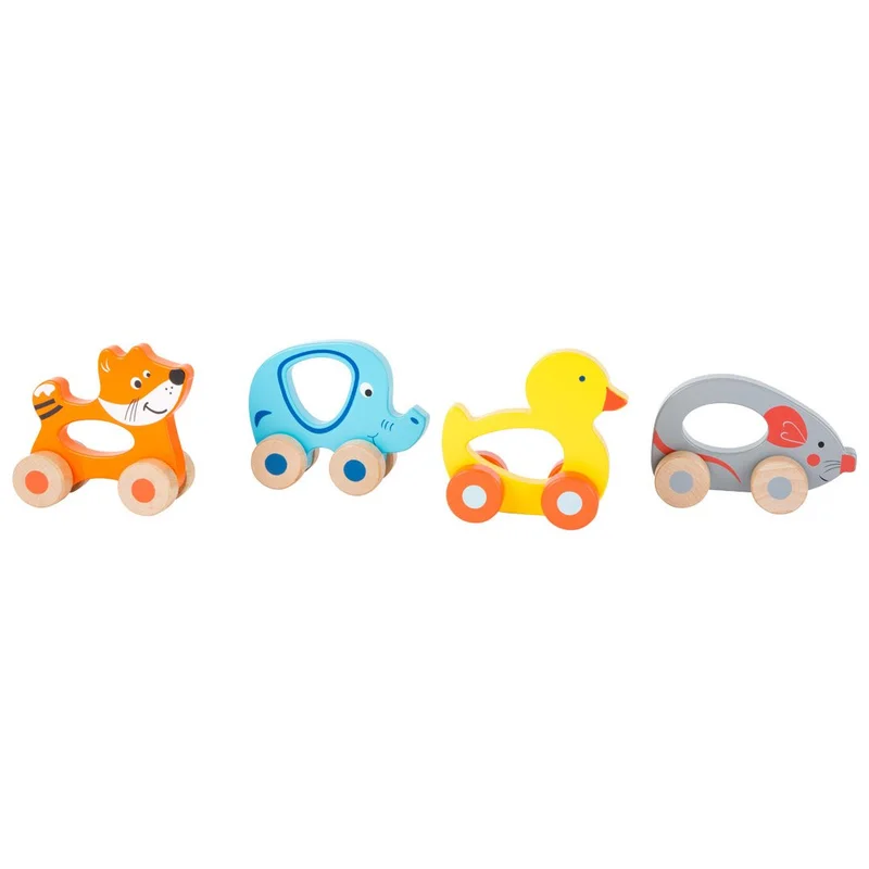Small Foot Display with baby push toys, 8 pcs