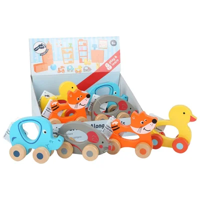 Small Foot Display with baby push toys, 8 pcs
