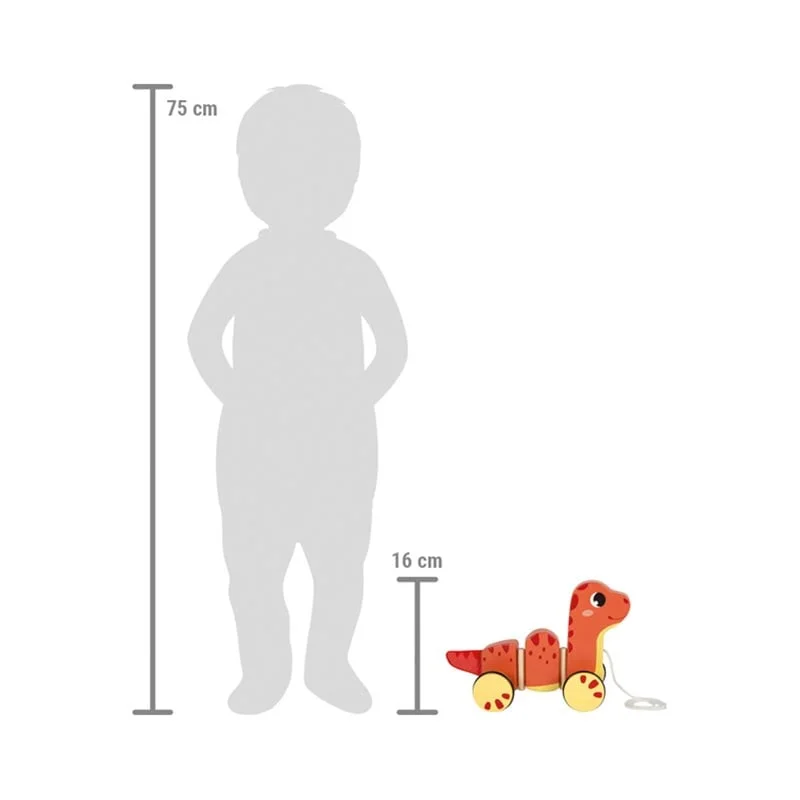 Small Foot Pull-along dinosaur, wooden