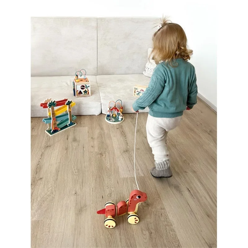 Small Foot Pull-along dinosaur, wooden