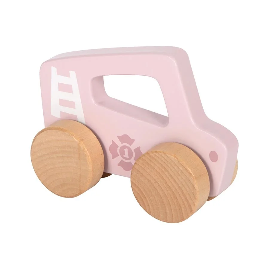 Small Foot Push Cart, wooden, pink