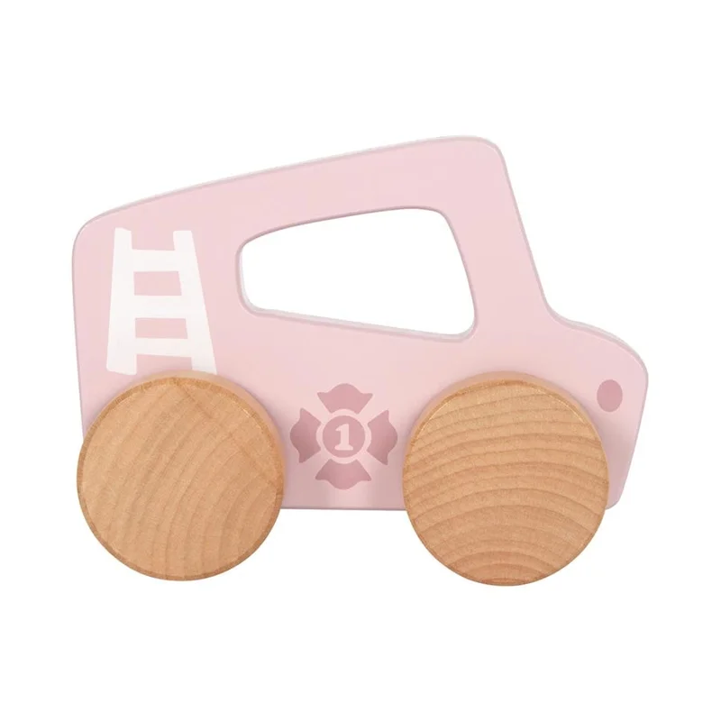 Small Foot Push Cart, wooden, pink