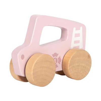 Small Foot Push Cart, wooden, pink