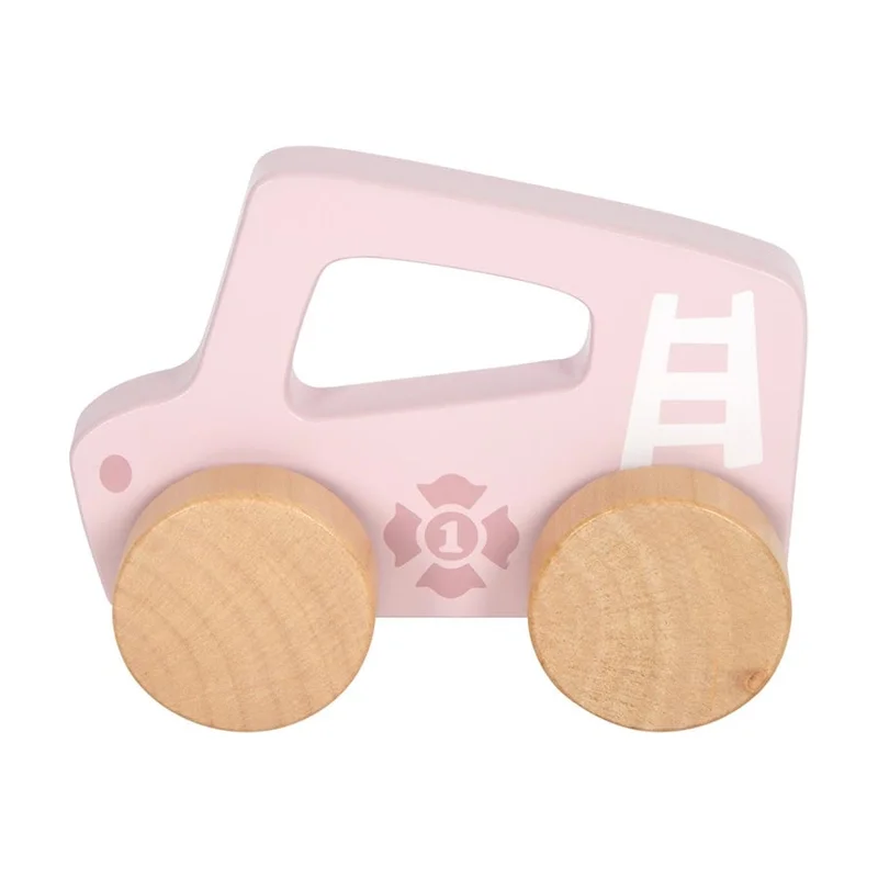 Small Foot Push Cart, wooden, pink