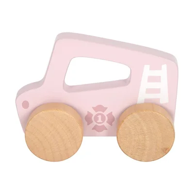 Small Foot Push Cart, wooden, pink