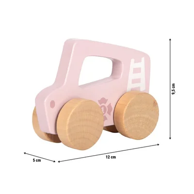 Small Foot Push Cart, wooden, pink