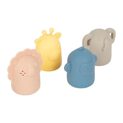Small Foot Bath Toy Set, silicone, 4 pieces