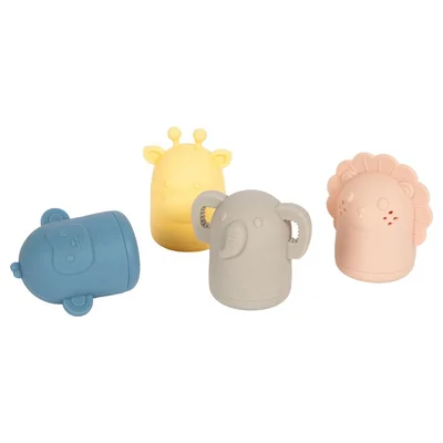 Small Foot Bath Toy Set, silicone, 4 pieces