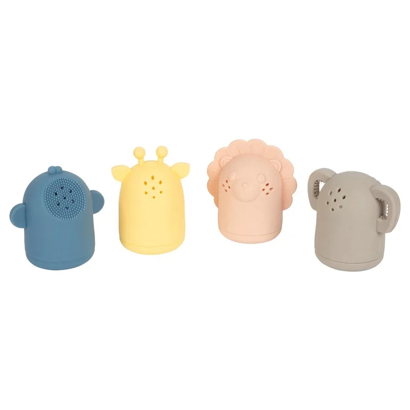 Small Foot Bath Toy Set, silicone, 4 pieces