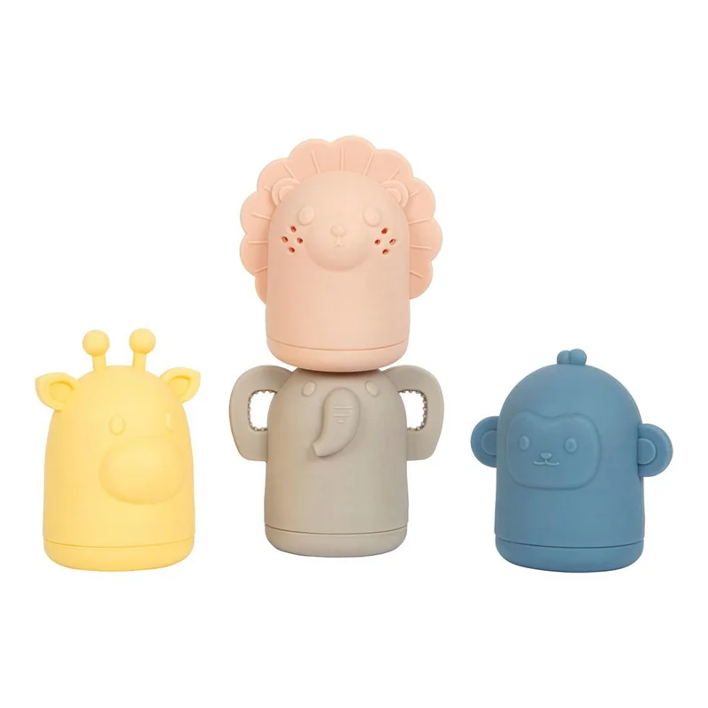 Small Foot Bath Toy Set, silicone, 4 pieces