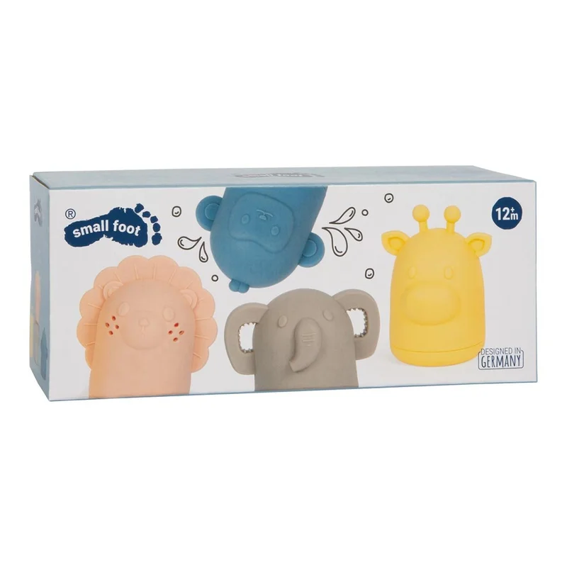 Small Foot Bath Toy Set, silicone, 4 pieces