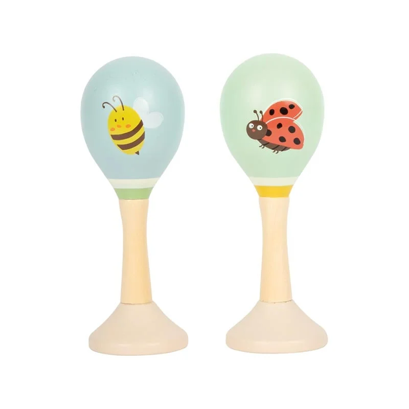 Small Foot Maracas Tiny Friends, wooden, 2 pieces