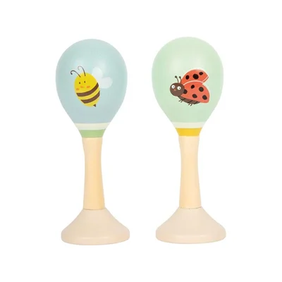 Small Foot Maracas Tiny Friends, wooden, 2 pieces