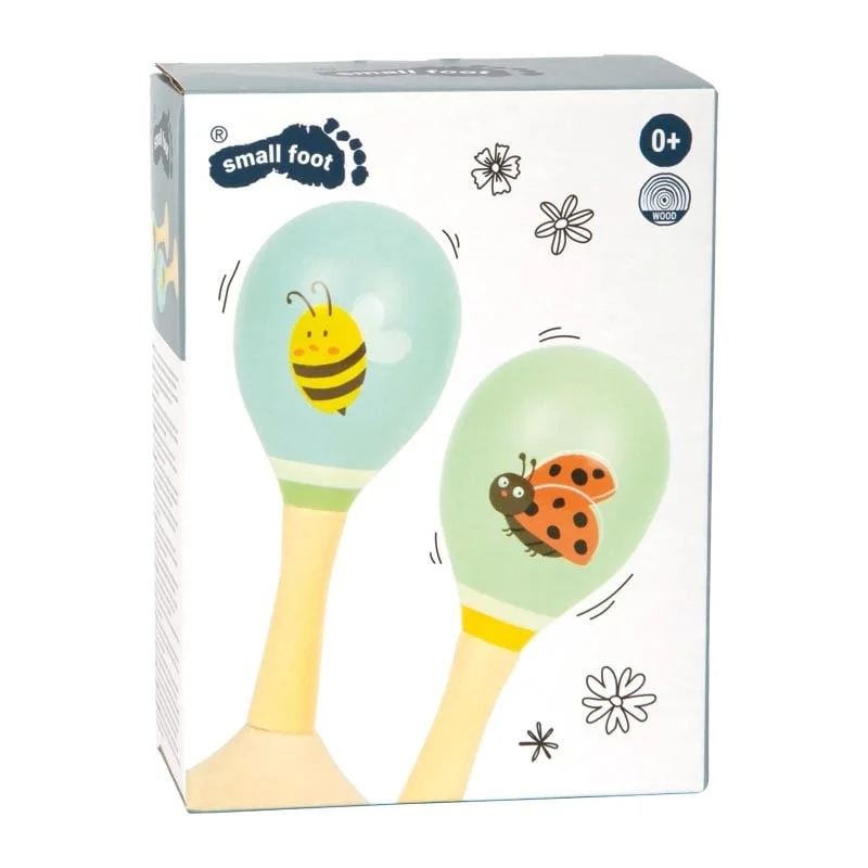 Small Foot Maracas Tiny Friends, wooden, 2 pieces
