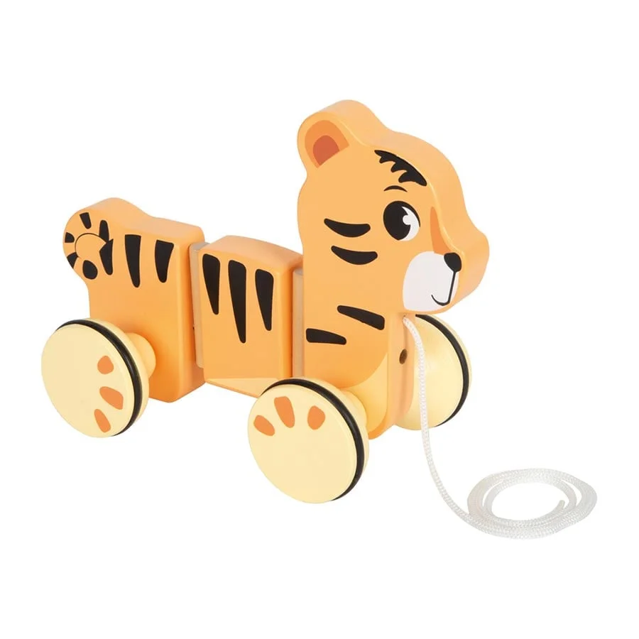 Small Foot Tiger Safari, pull-along, wooden